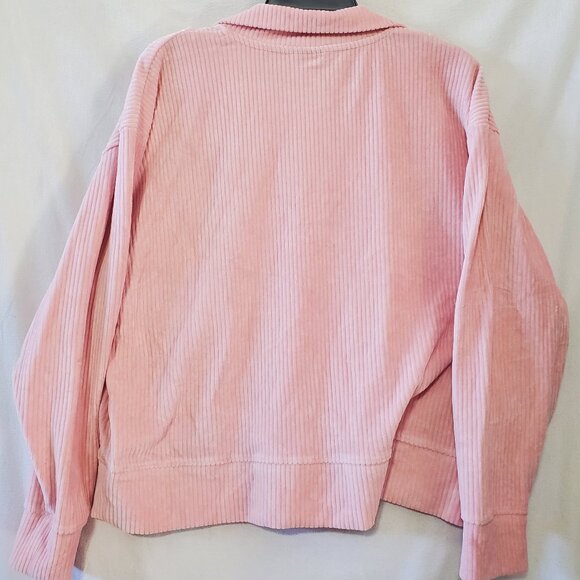NWoT Topshop Women's Pink Ribbed Half Zip Jacket Size 4-6 US/ Small UK - Picture 2 of 5